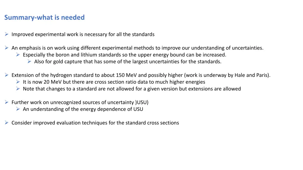 summary what is needed