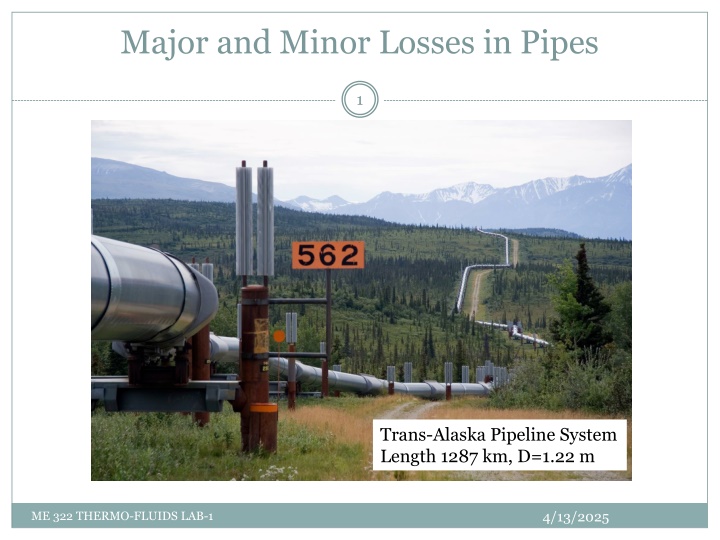 major and minor losses in pipes