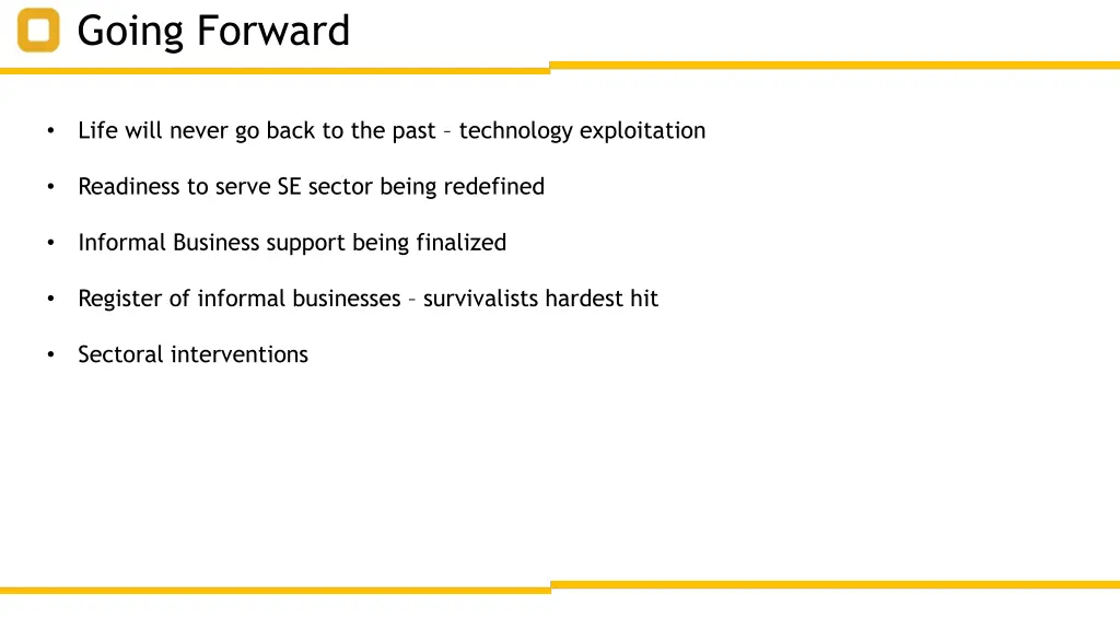 going forward