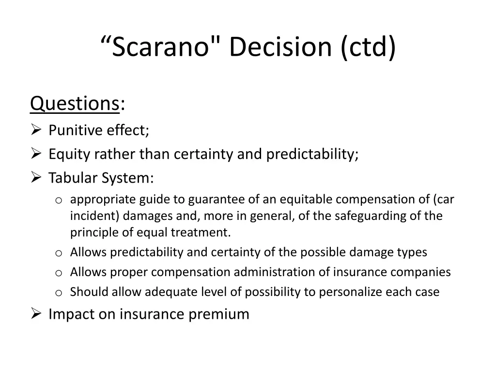 scarano decision ctd