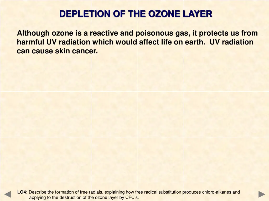 depletion of the ozone layer 1