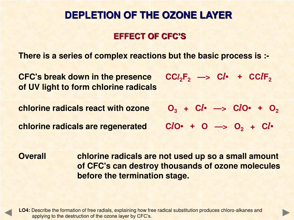 depletion of the ozone layer 4