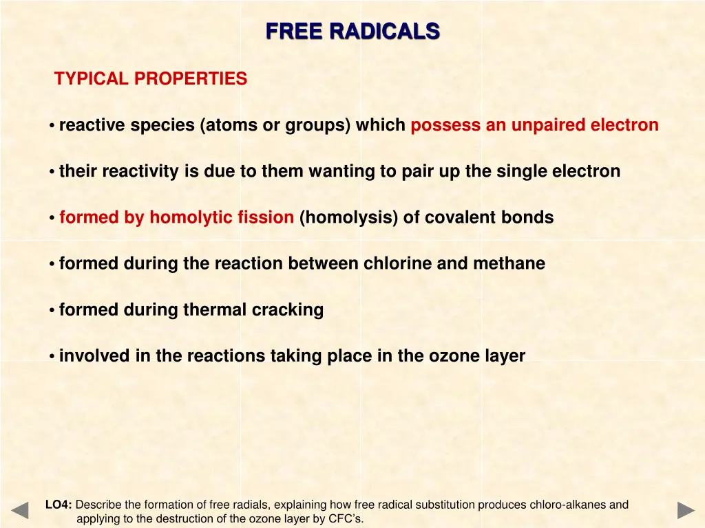 free radicals