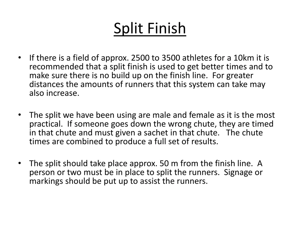 split finish