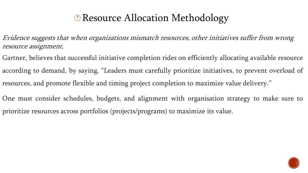resource allocation methodology