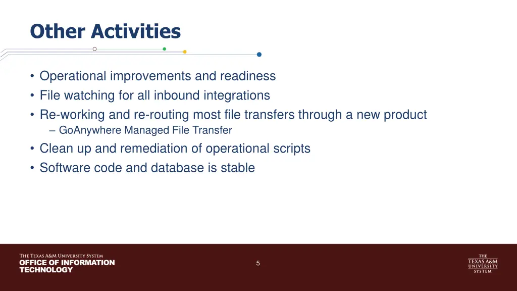 other activities