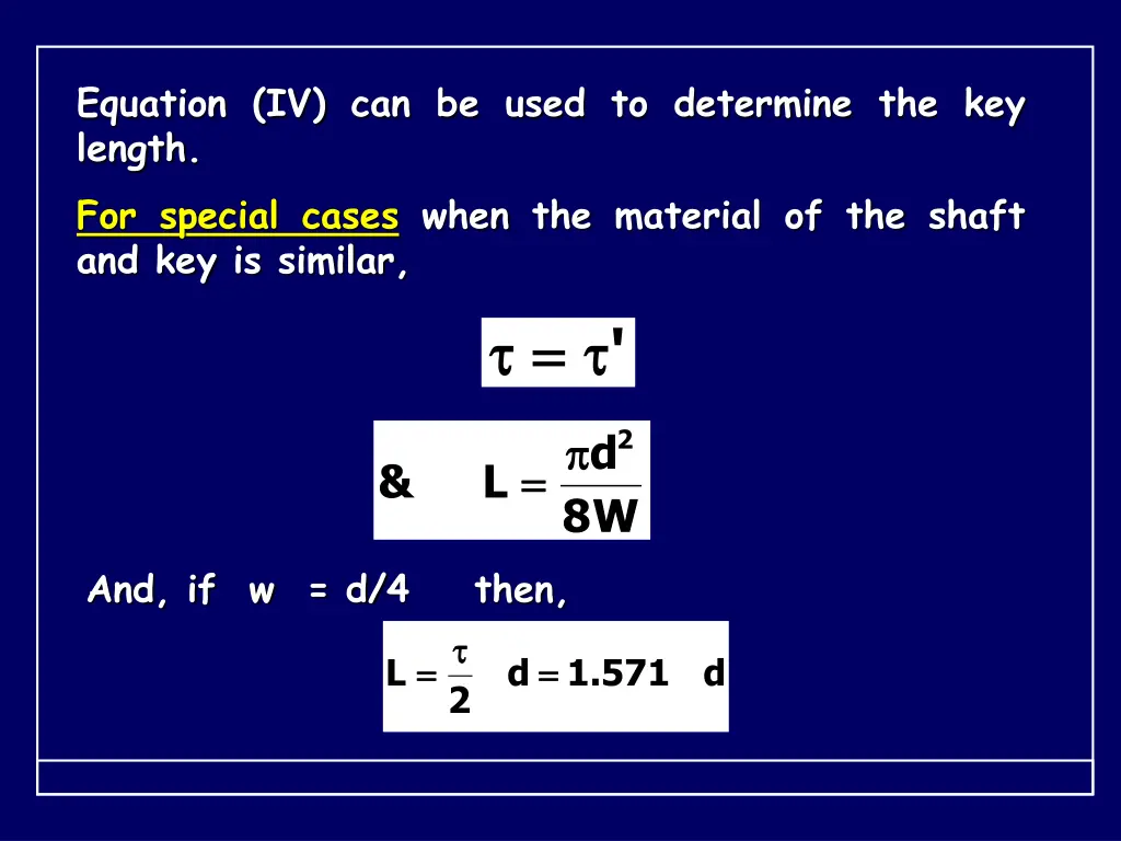 equation iv can be used to determine