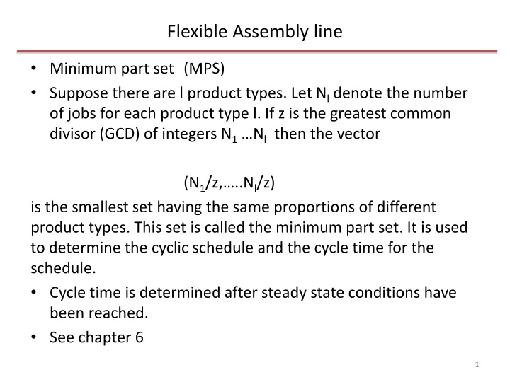 flexible assembly line