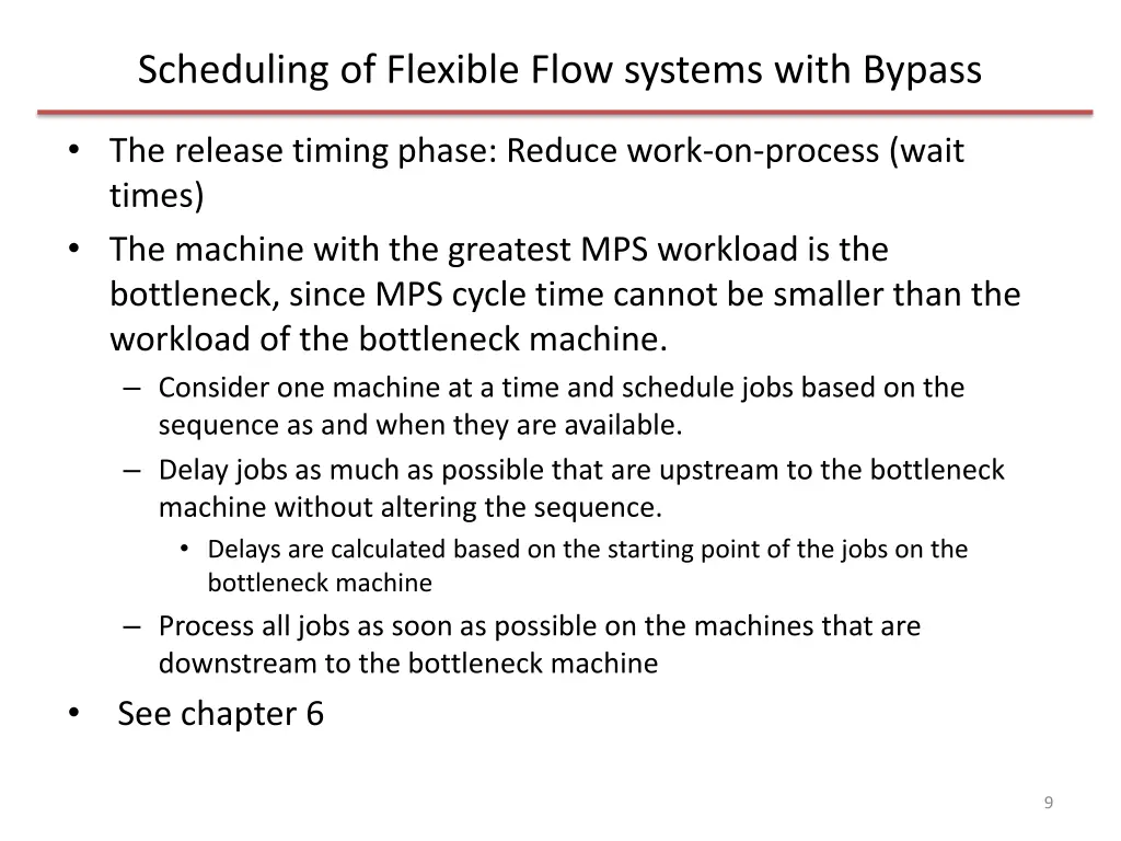 scheduling of flexible flow systems with bypass 2
