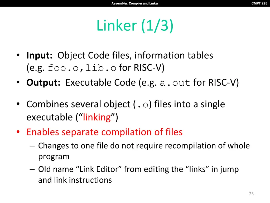 assembler compiler and linker 22