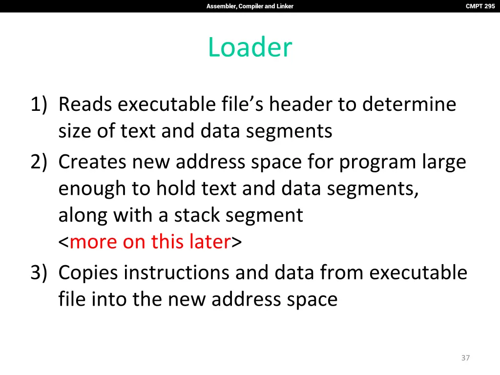 assembler compiler and linker 36