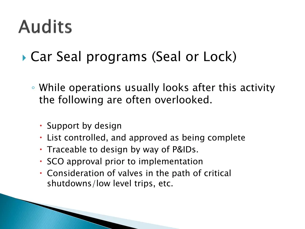 car seal programs seal or lock
