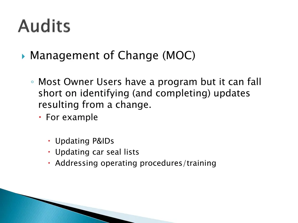 management of change moc