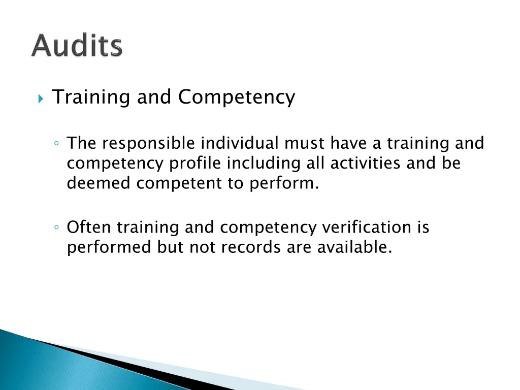 training and competency