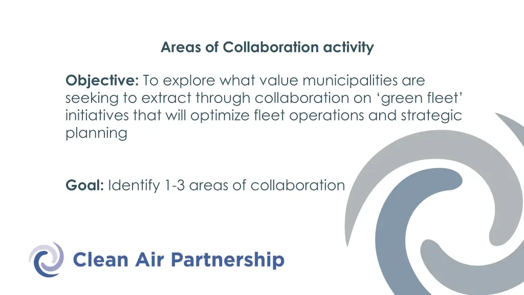 areas of collaboration activity