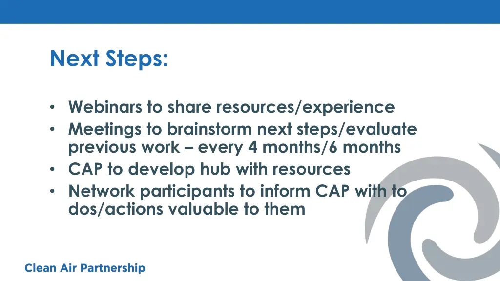 next steps