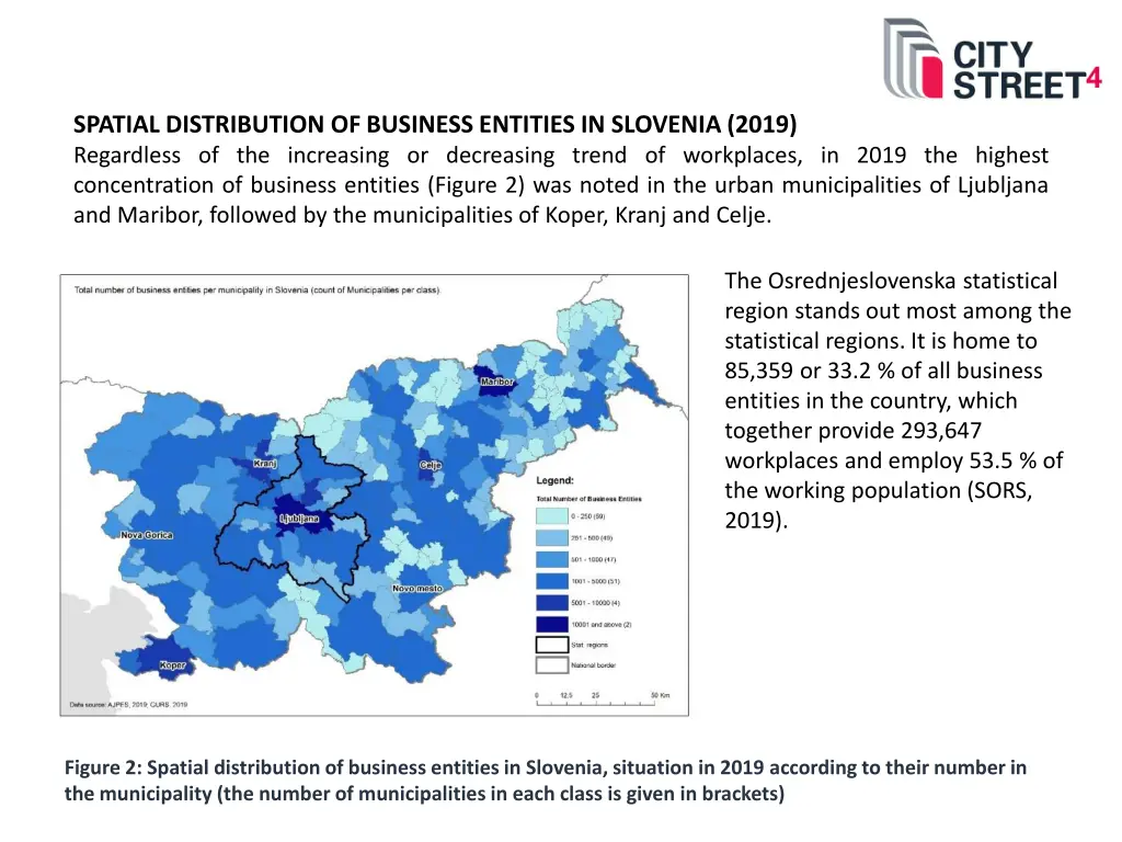 spatial distribution of business entities