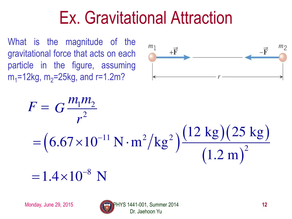 ex gravitational attraction