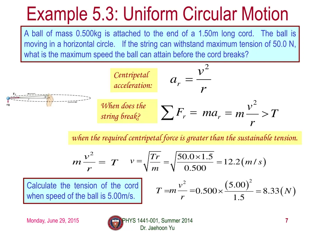 example 5 3 uniform circular motion a ball