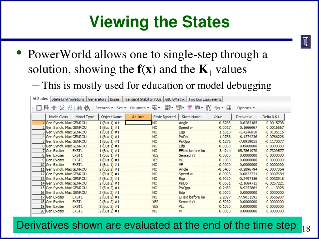 viewing the states