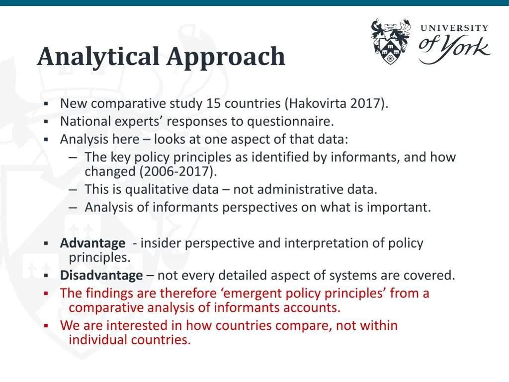 analytical approach