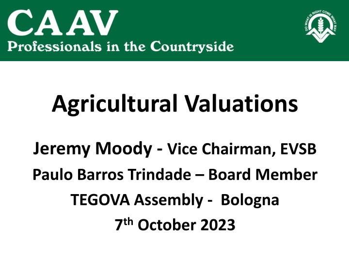 agricultural valuations