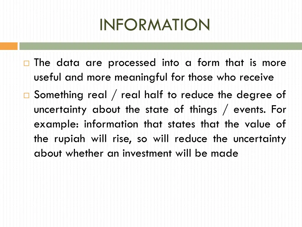 information