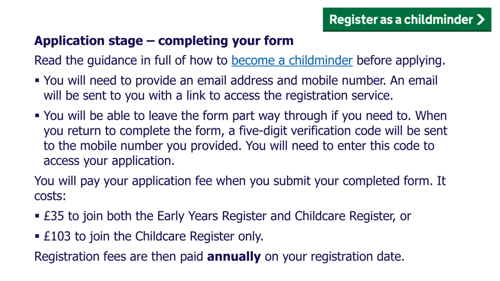 application stage completing your form