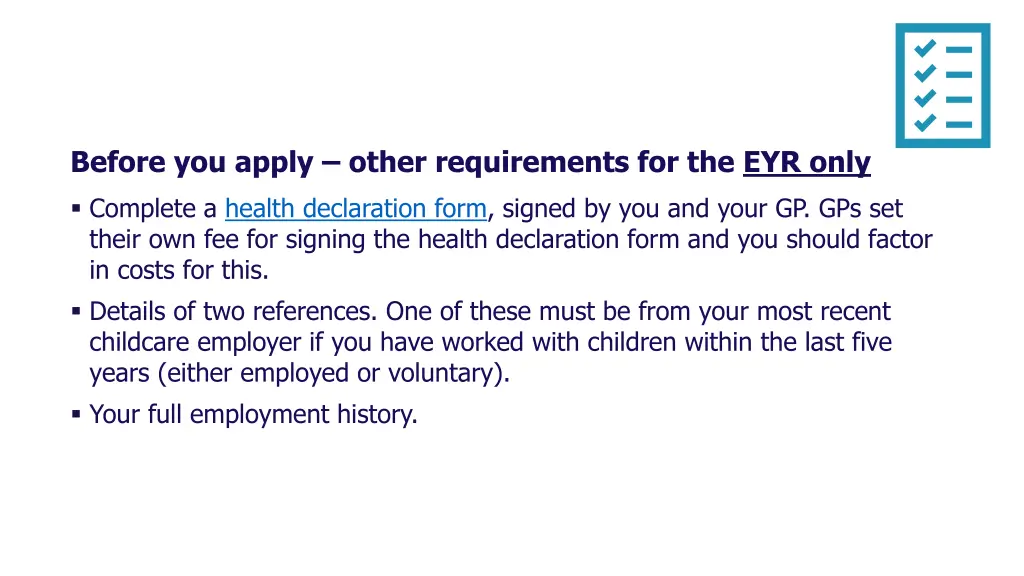 before you apply other requirements