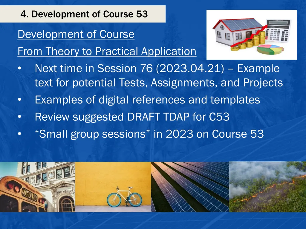 4 development of course 53