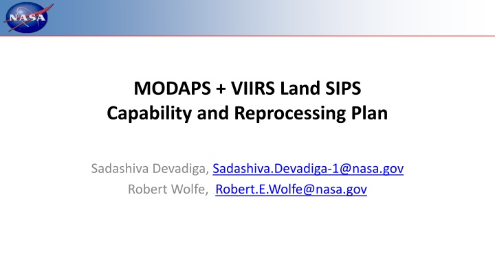 modaps viirs land sips capability