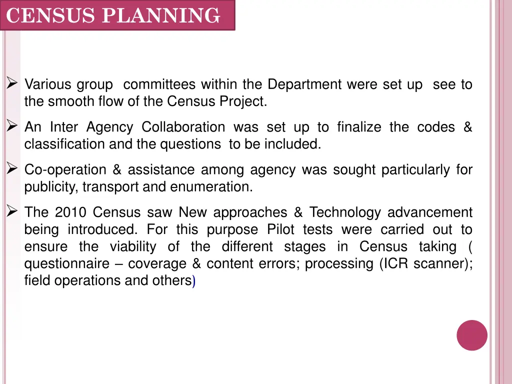 census planning