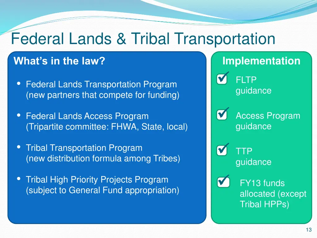 federal lands tribal transportation