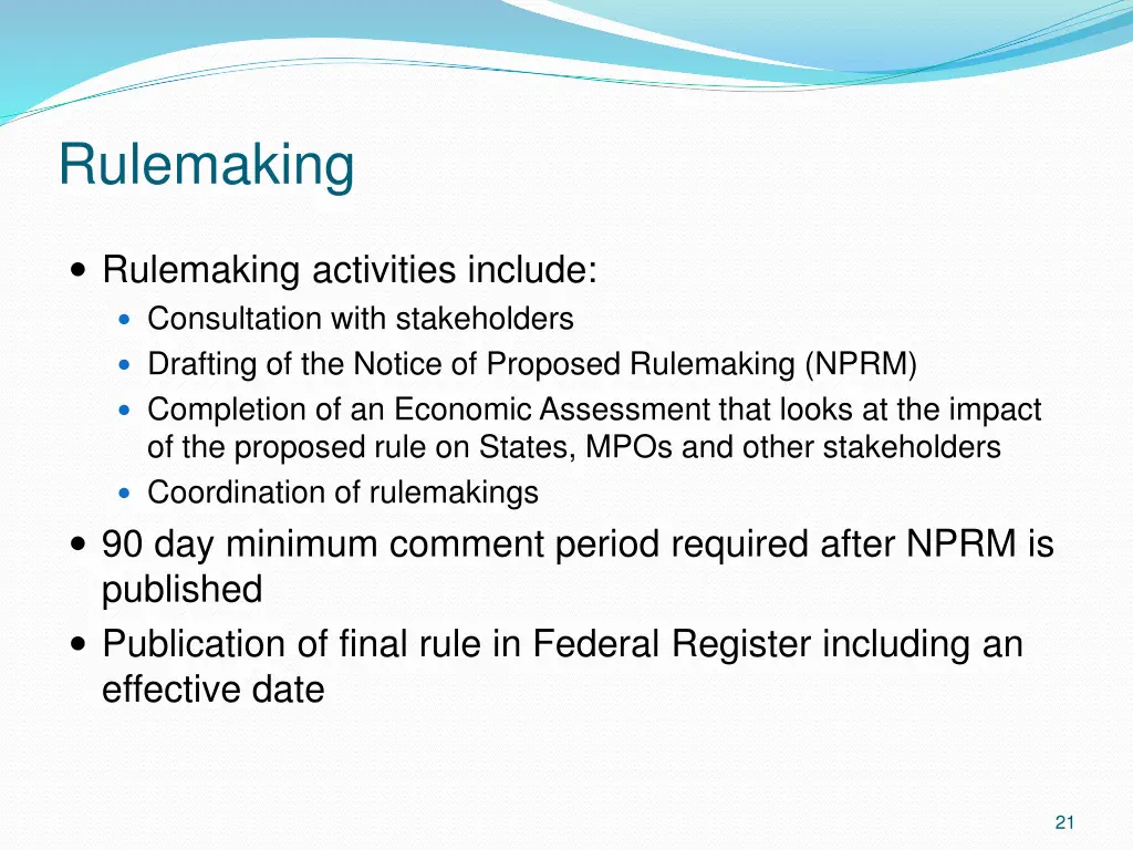 rulemaking