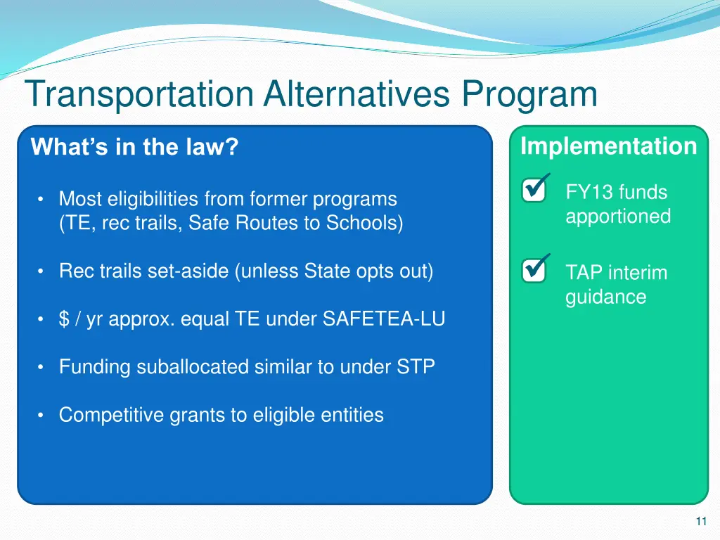 transportation alternatives program