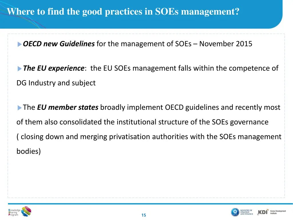 where to find the good practices in soes