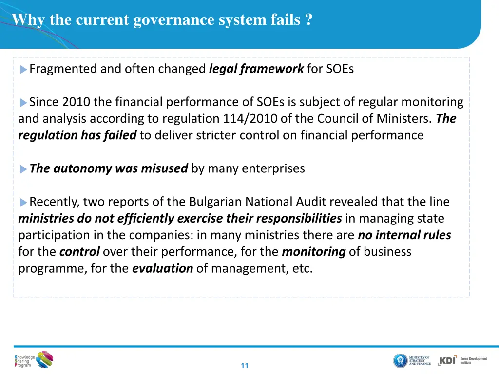 why the current governance system fails