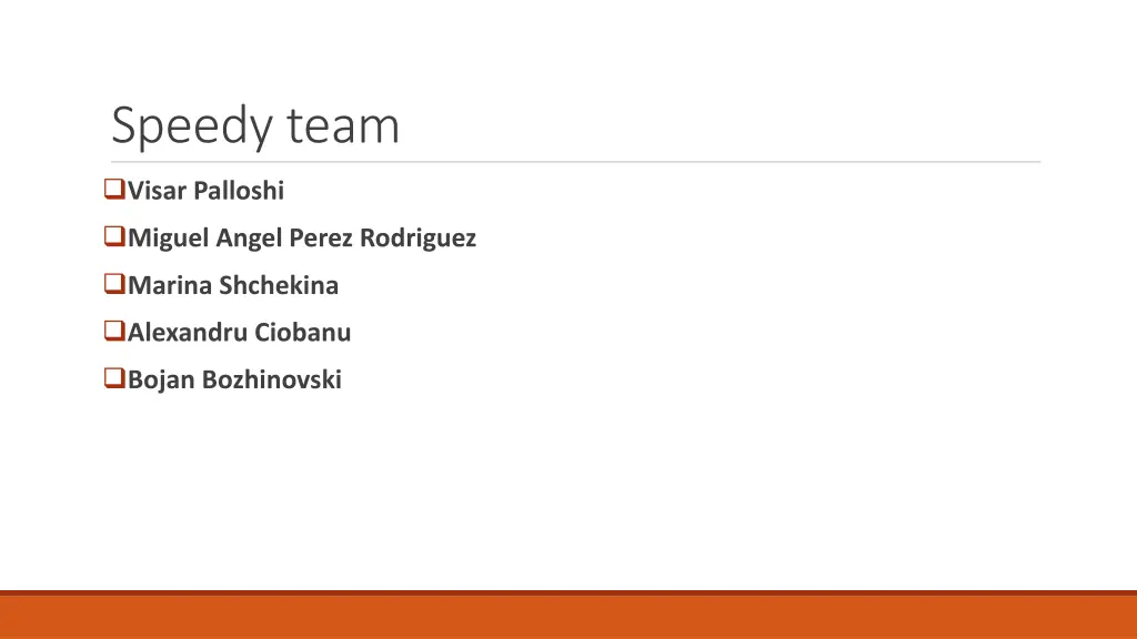 speedy team