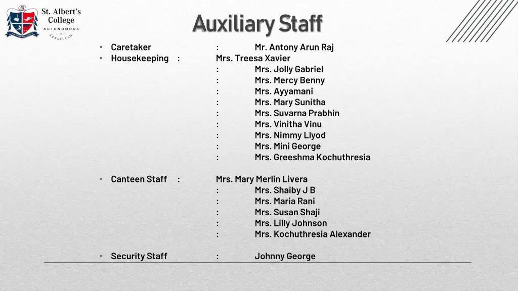 auxiliary staff