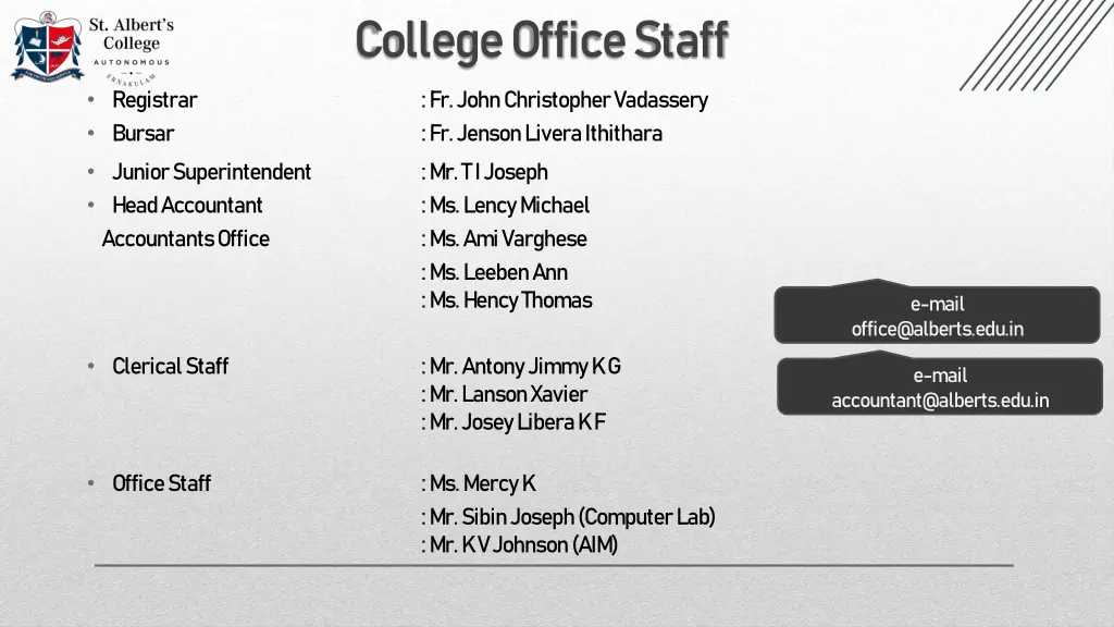 college office staff