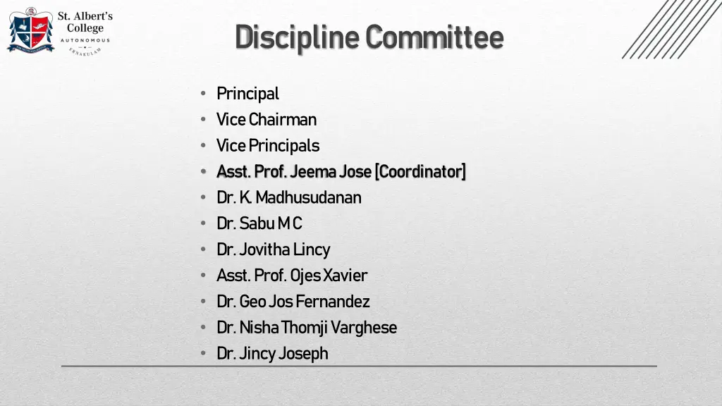 discipline committee