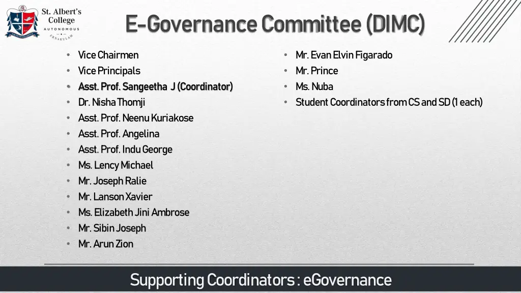 e governance committee dimc