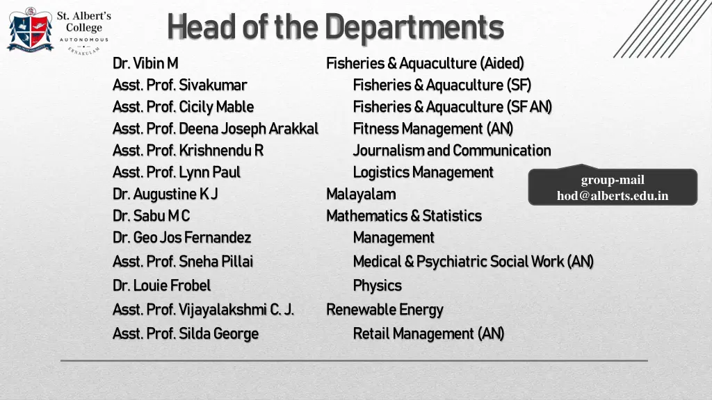 head of the departments 1