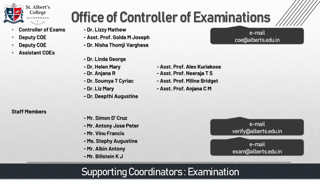 office of controller of examinations