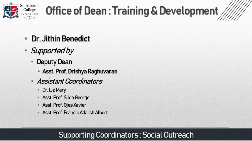 office of dean training development