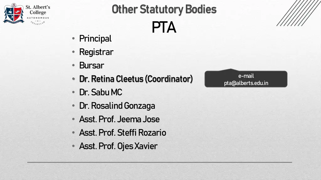 other statutory bodies pta