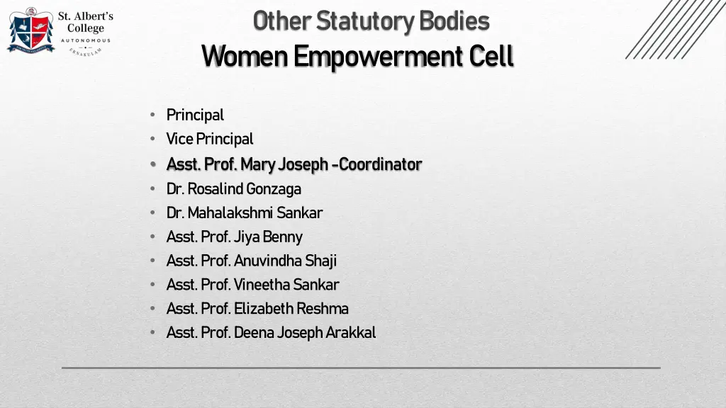 other statutory bodies women empowerment cell