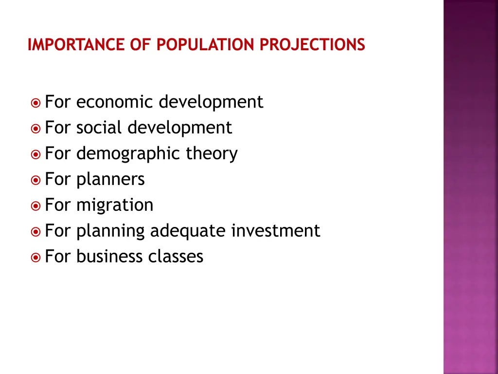 importance of population projections