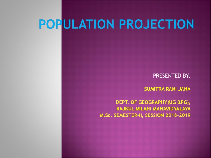 population projection