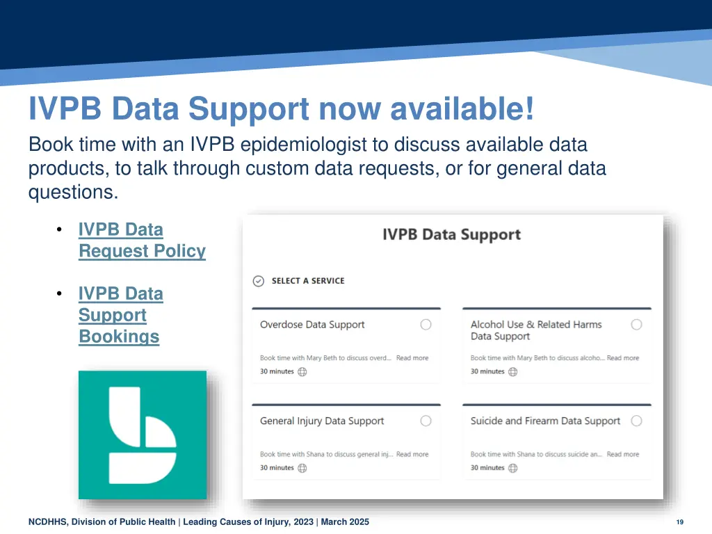 ivpb data support now available book time with